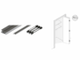 Set longheroni Modello Folding Concepta III Alluminio Anodizzato Altezza porta 1200-2200 mm | Hawa